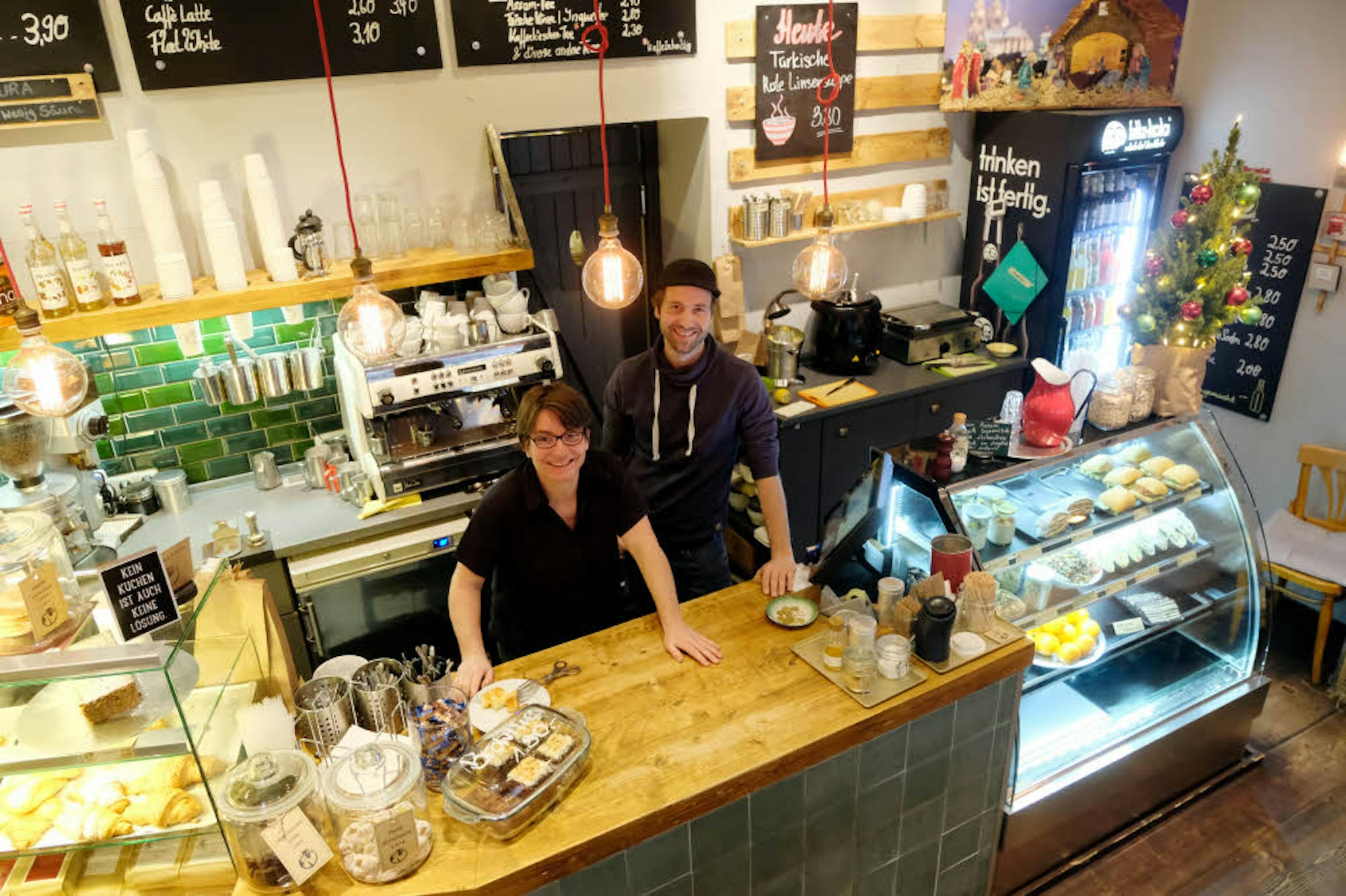 Alexandra Hörsken und David Bäcker betreiben das Café Einspänner.