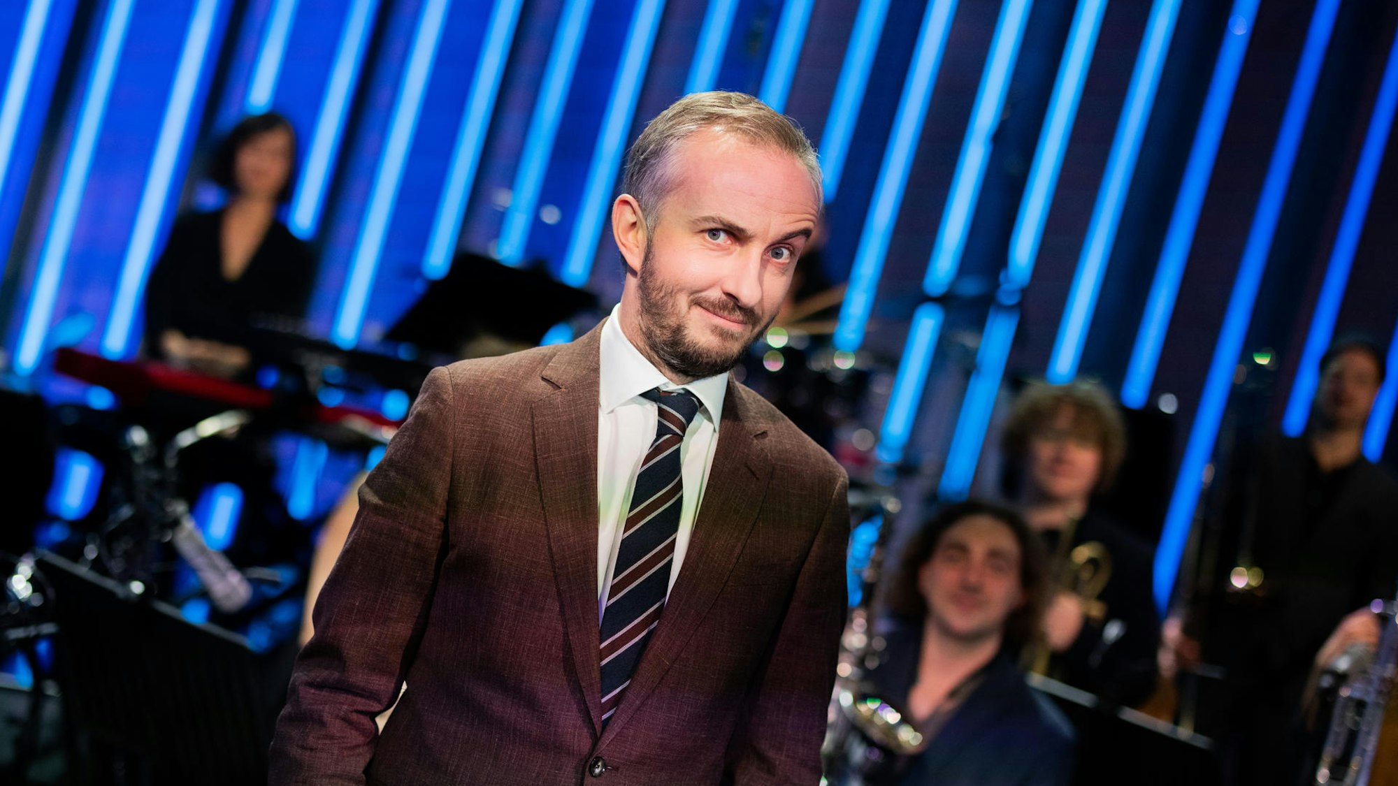 ZDF-Satiriker Jan Böhmermann bei der Aufnahme seiner Show.