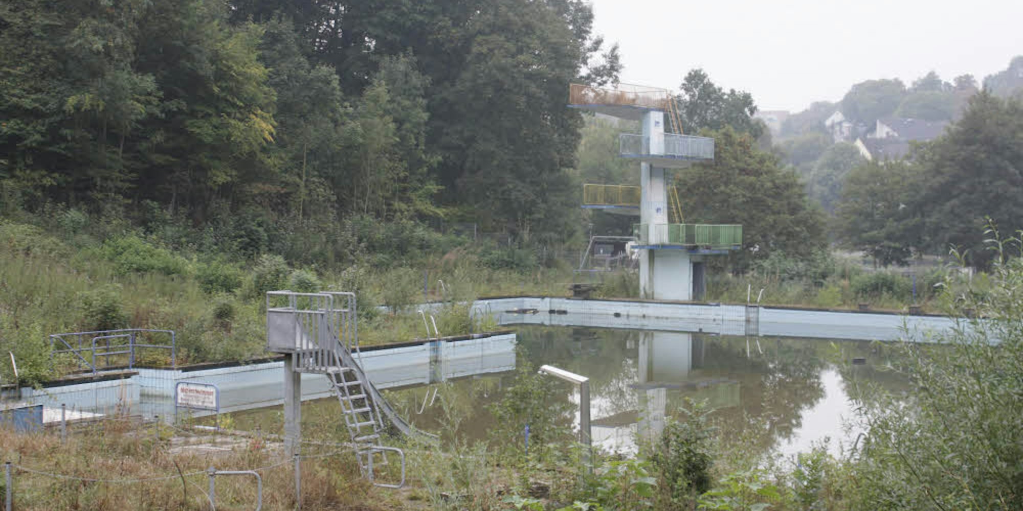 Das Freibadgelände in Blankenheim ist mittlerweile vollkommen mit Unkraut überwuchert. Nun wird die einst beliebte Freizeitanlage abgerissen.