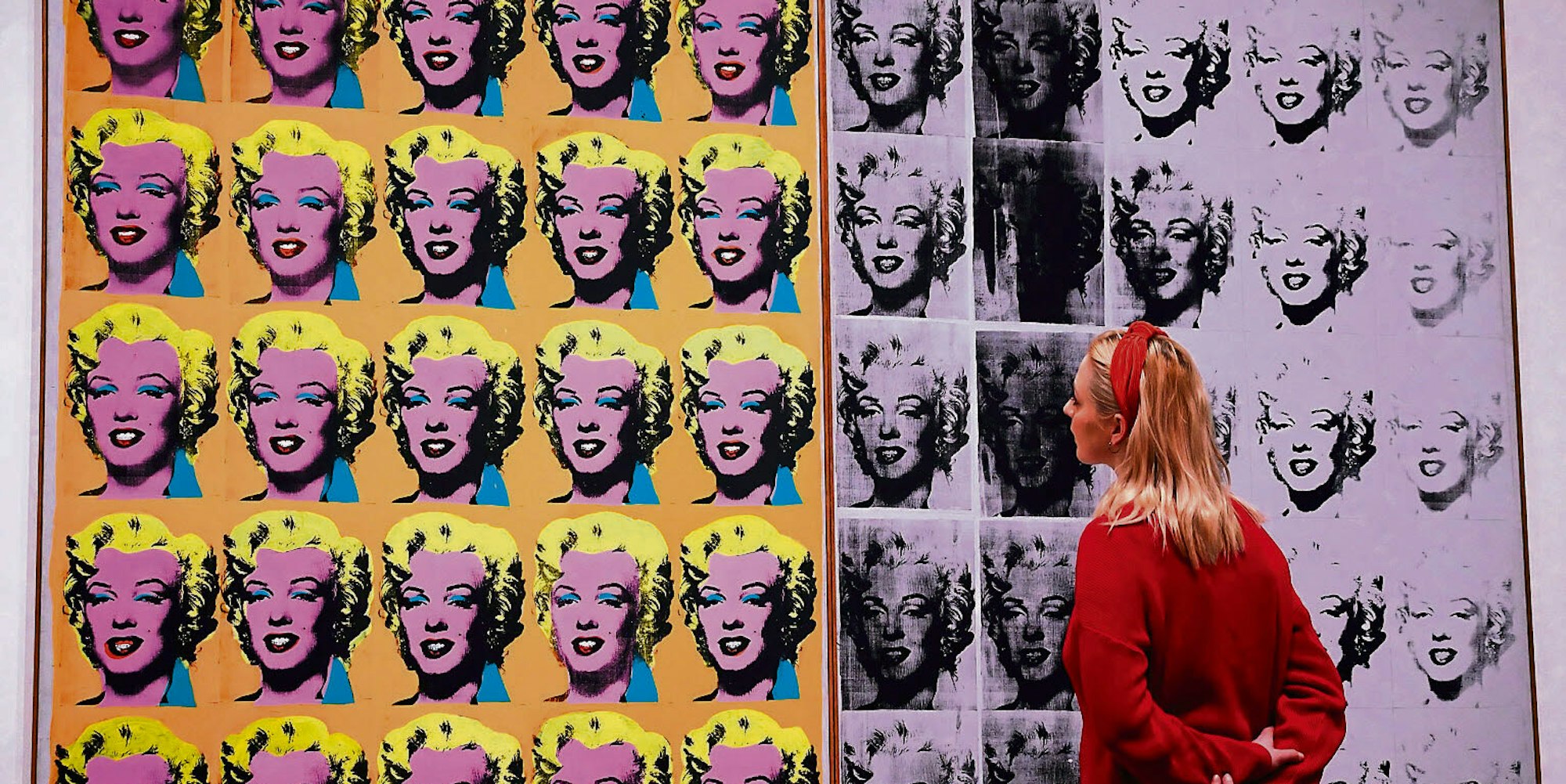 Aus der Warhol-Ausstellung in der Tate Modern London: „Marilyn Diptych 1962“
