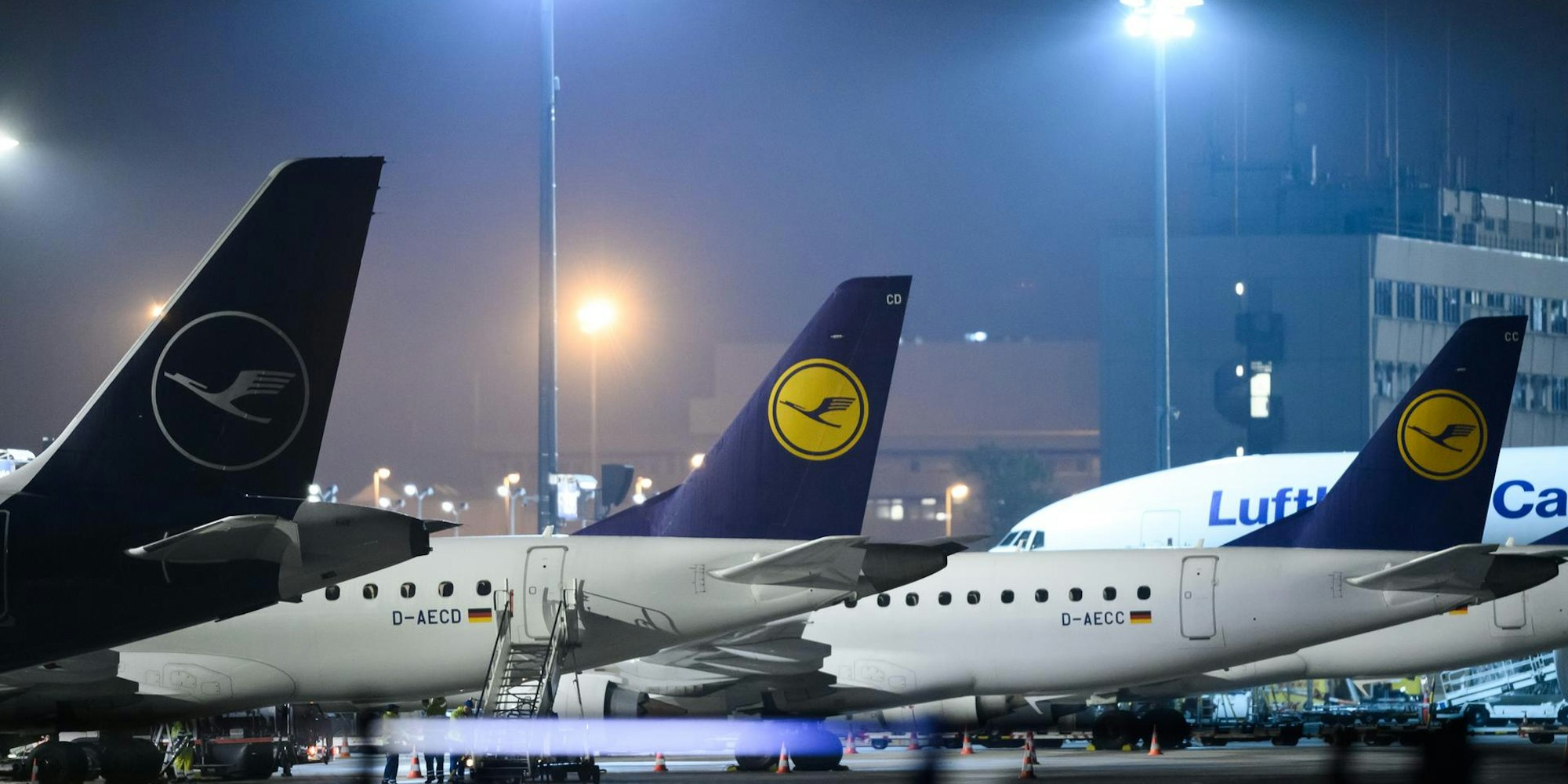 Lufthansa-Flugzeuge in FFM