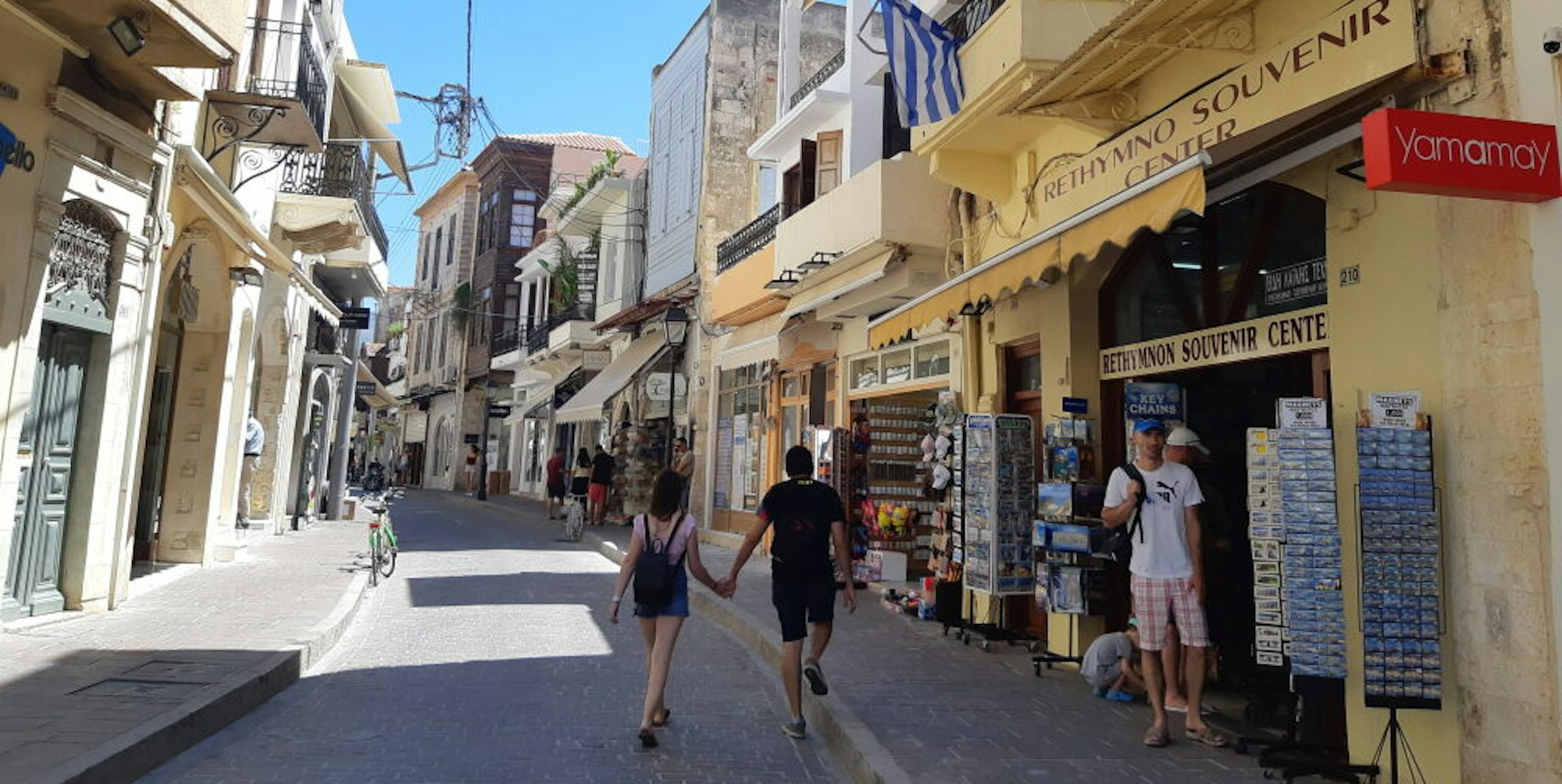 In der Küstenstadt Rethymno sind Mitte Juli nur vereinzelt Touristen unterwegs.