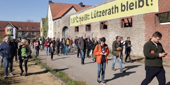 Demonstranten Tagebau Lützerath
