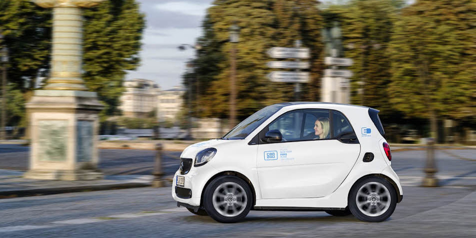 Car2Go fährt in fünf Städten mit Elektro-Smarts.