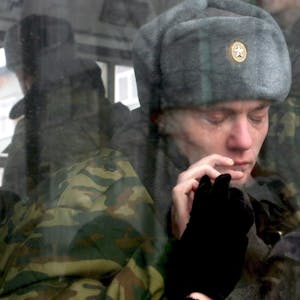 Russischer Soldat Einberufung