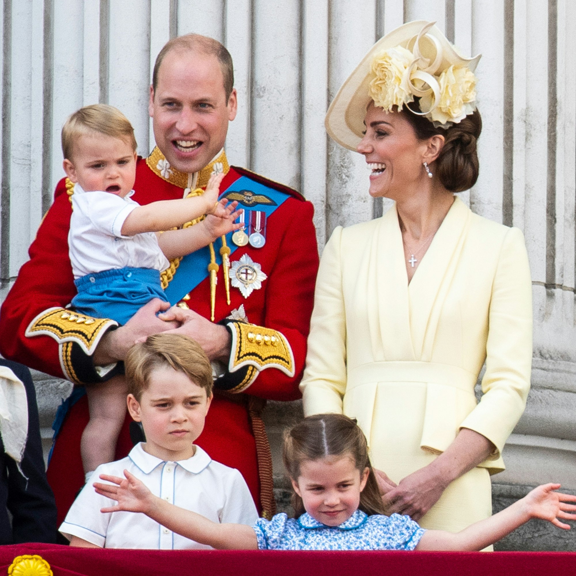 Prinz William und Prinzessin Kate mit ihren Kindern Prinz George, Prinzessin Charlotte und Prinz Louis.