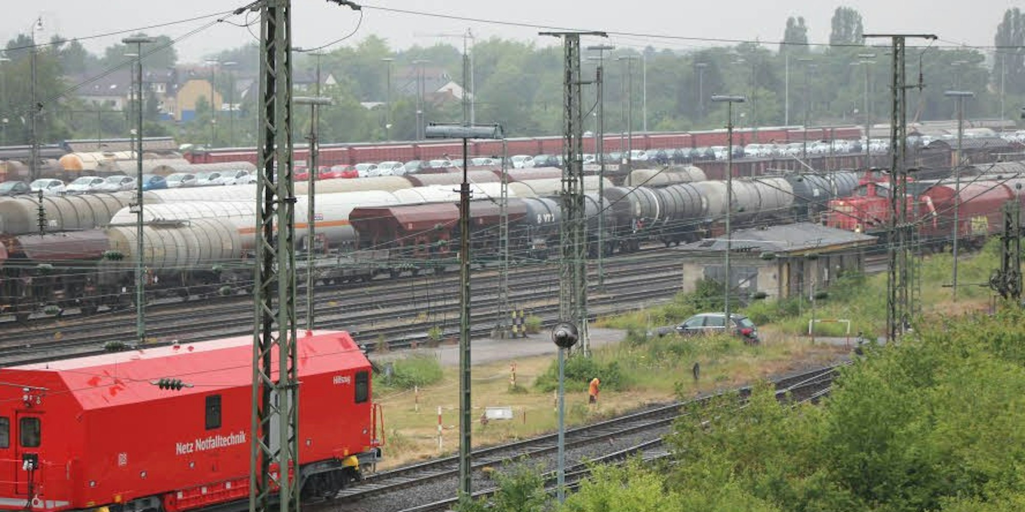 Der Bahnhof Gremberg: Rund 200 000 Güterzüge werden hier pro Jahr abgefertigt.
