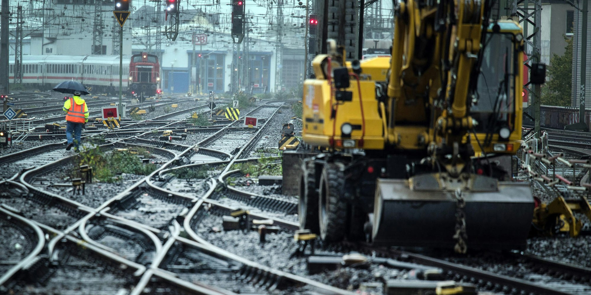 Bauarbeiten Gleis in Köln
