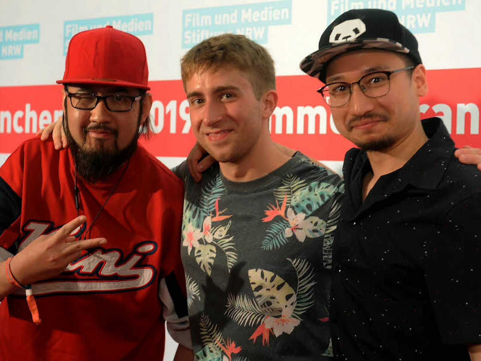 Die Youtuber Steve Heng, Falco und Shawn Bu (v.l.)