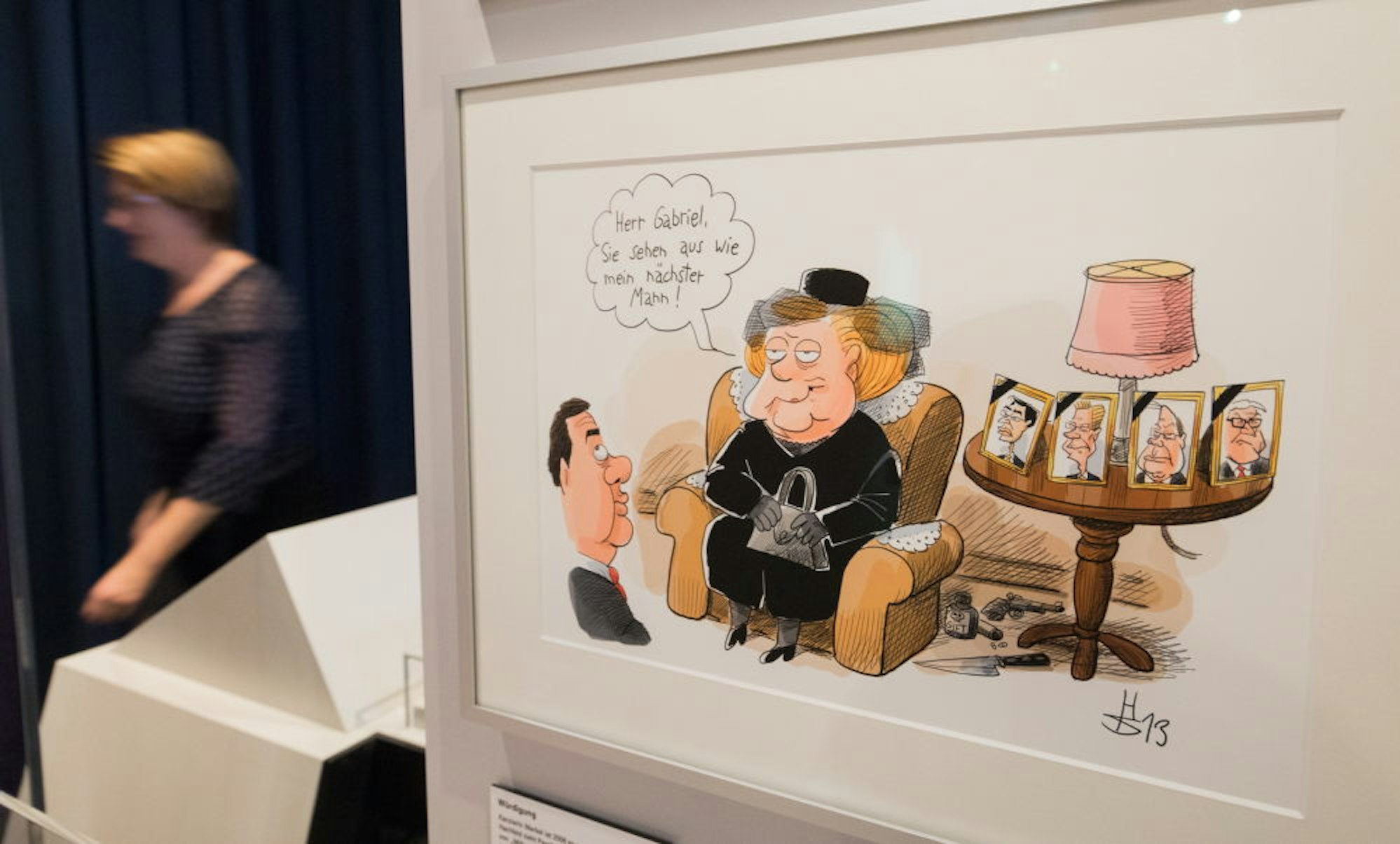 Auch Angela Merkel ist als Bundeskanzlerin im Visier der Karikaturisten.