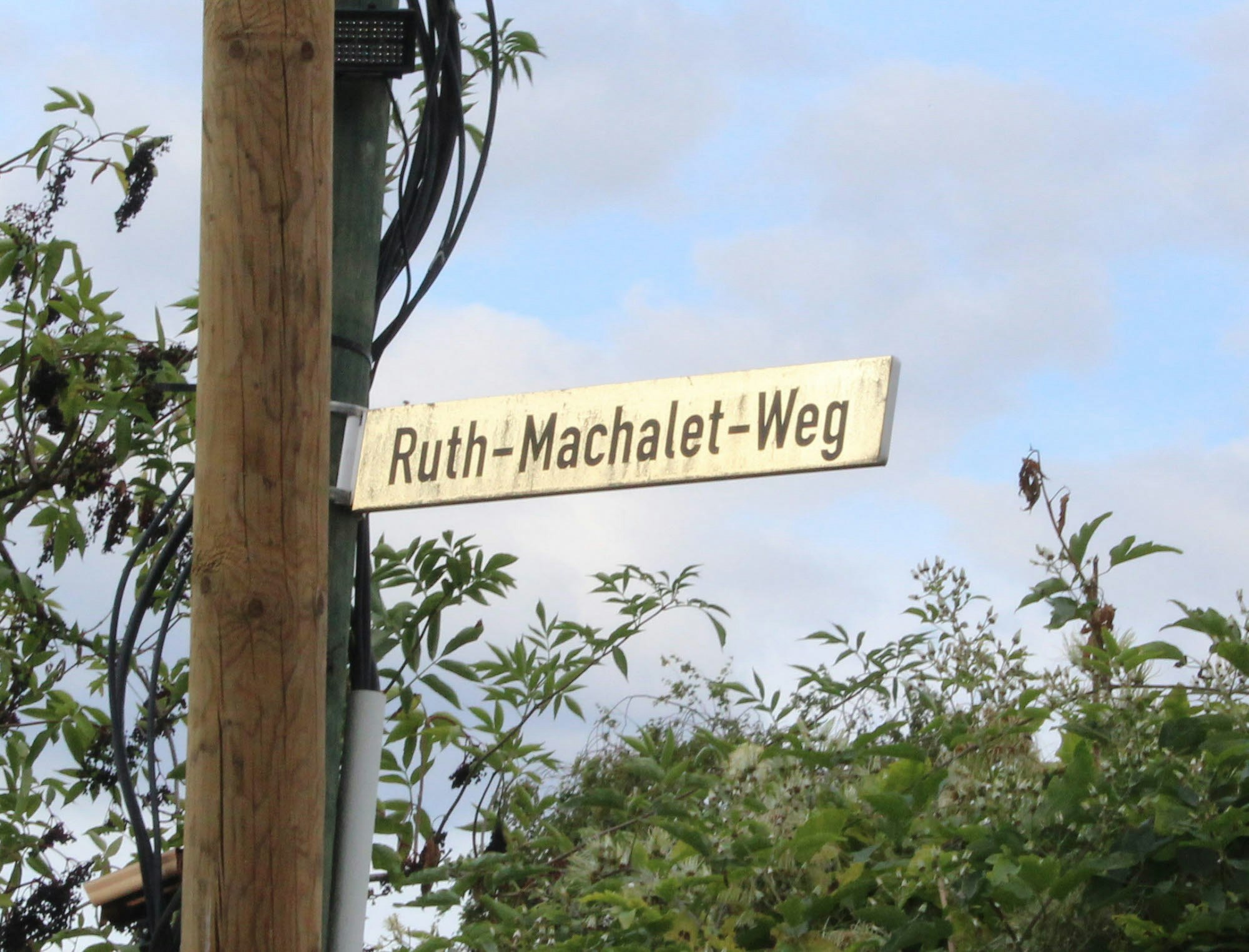 Beim Jubiläumsfest erlebten die Gäste einen schönen Nachmittag inmitten der Natur (Bild l.). An Ruth Machalet, die Gründerin der Anlage, erinnert heute ein nach ihr benannter Weg (rechts unten).