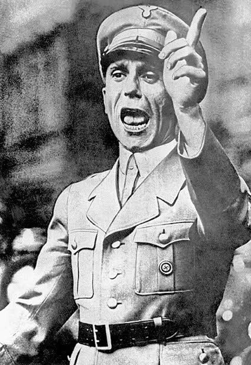 Joseph Goebbels ruft SA und SS zum Pogrom auf.