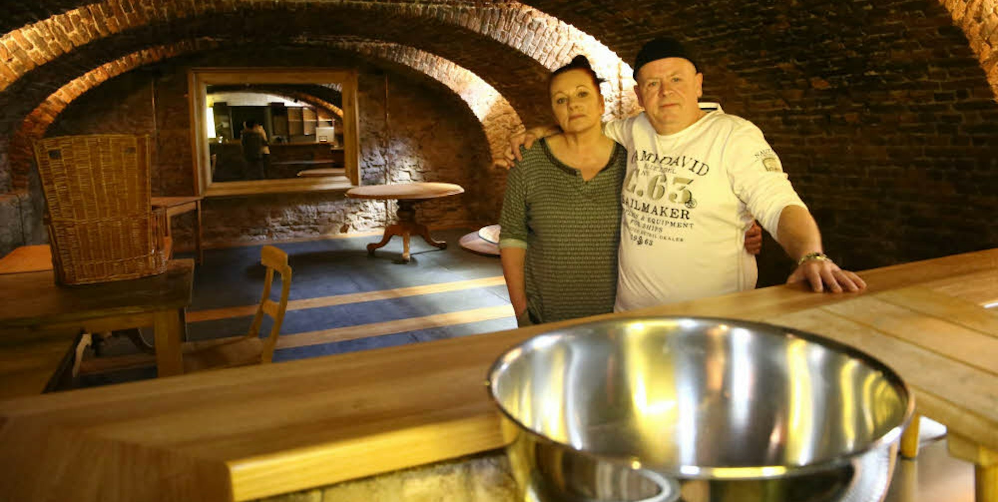 Im Gewölbekeller werden Katharina Materna und Leon Dieteren einen Kneipenbetrieb mit gutbürgerlicher Küche bieten.