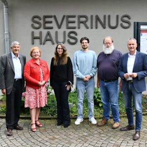 Die Teilnehmer der Diskussionsrunde im Severinushaus