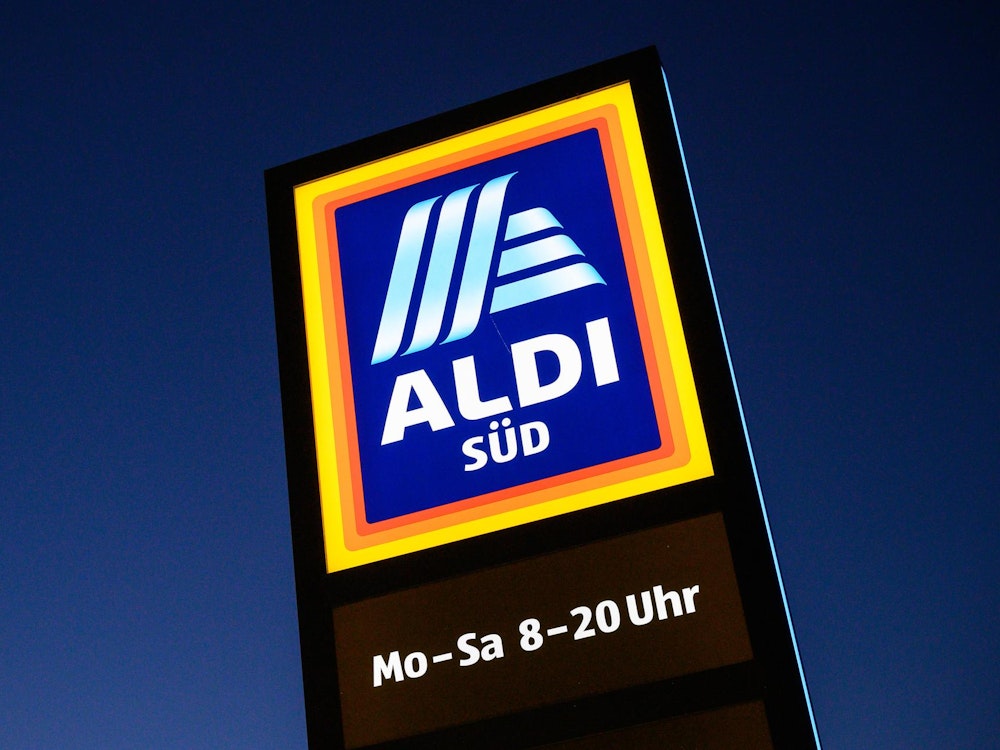 Das Logo von Aldi Süd – in Deutschland wird es den Pizzaroboter vorerst nicht geben.