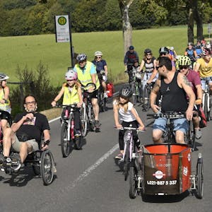 Über 400 Radfahrer machten im Sommer bei der Rad-Demonstration von Spitze nach Herkenrath mit.