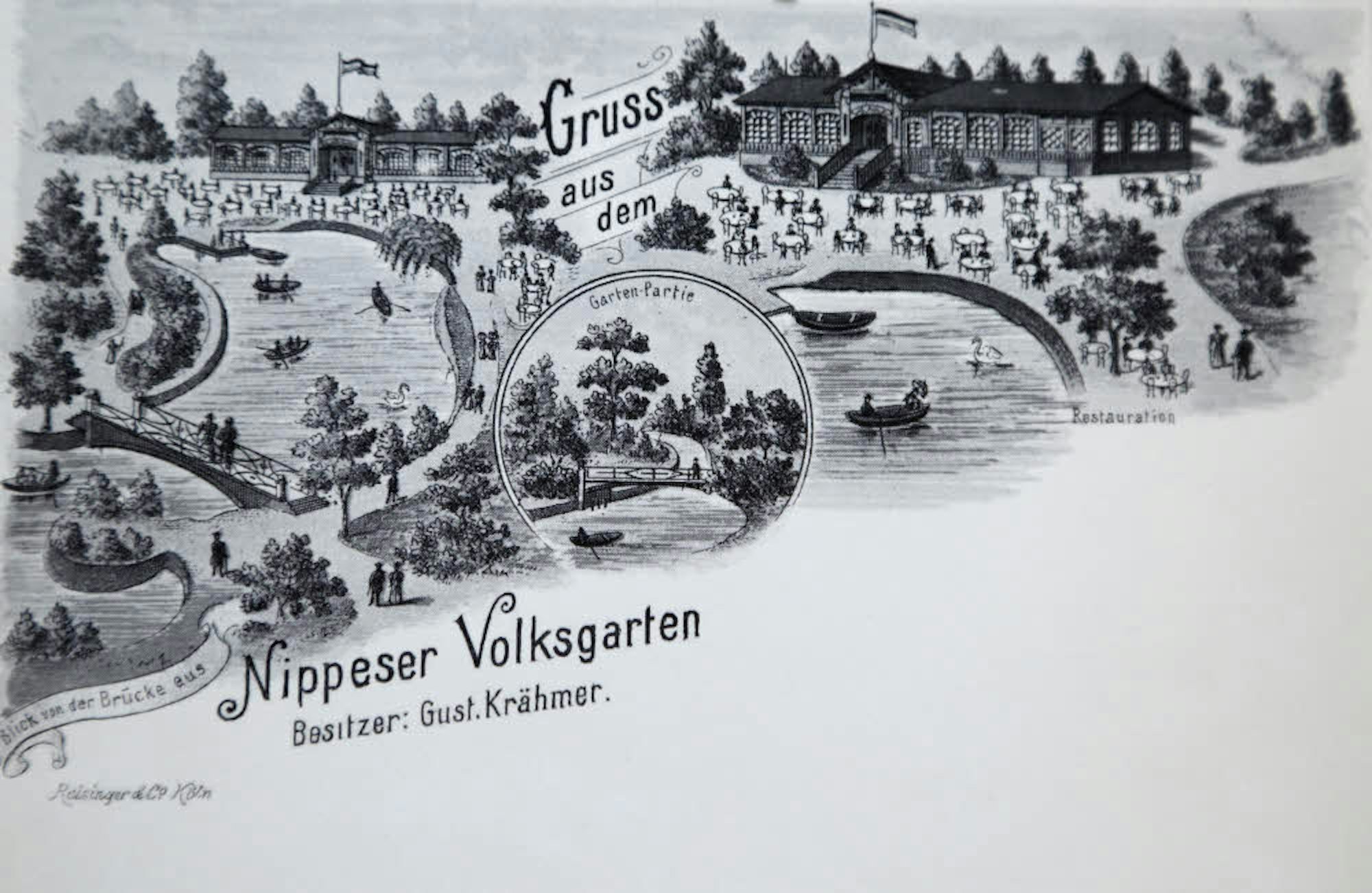 Diese Postkarte war Kruses erster Hinweis auf den vergessenen Nippeser Volksgarten.