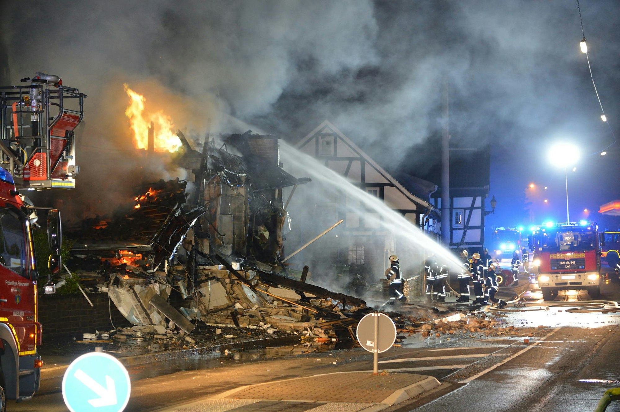 Die Küche des Gasthauses wurde in der Nacht zum 4. Oktober 2019 durch eine Gasexplosion mit Feuer völlig zerstört.
