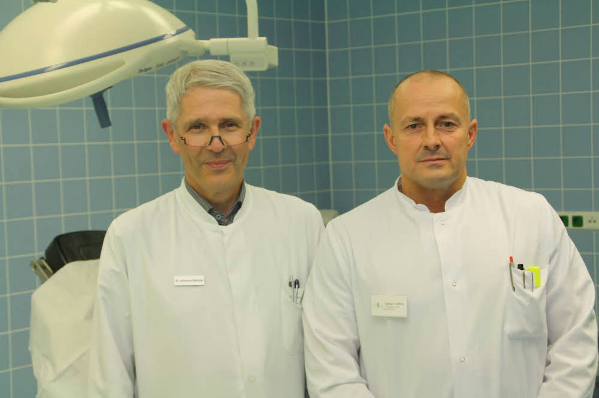 Johannes Bleistein (l.) und Stefan Debus berichten über die Situation in der Notaufnahme am St.-Katharinen-Hospital.
