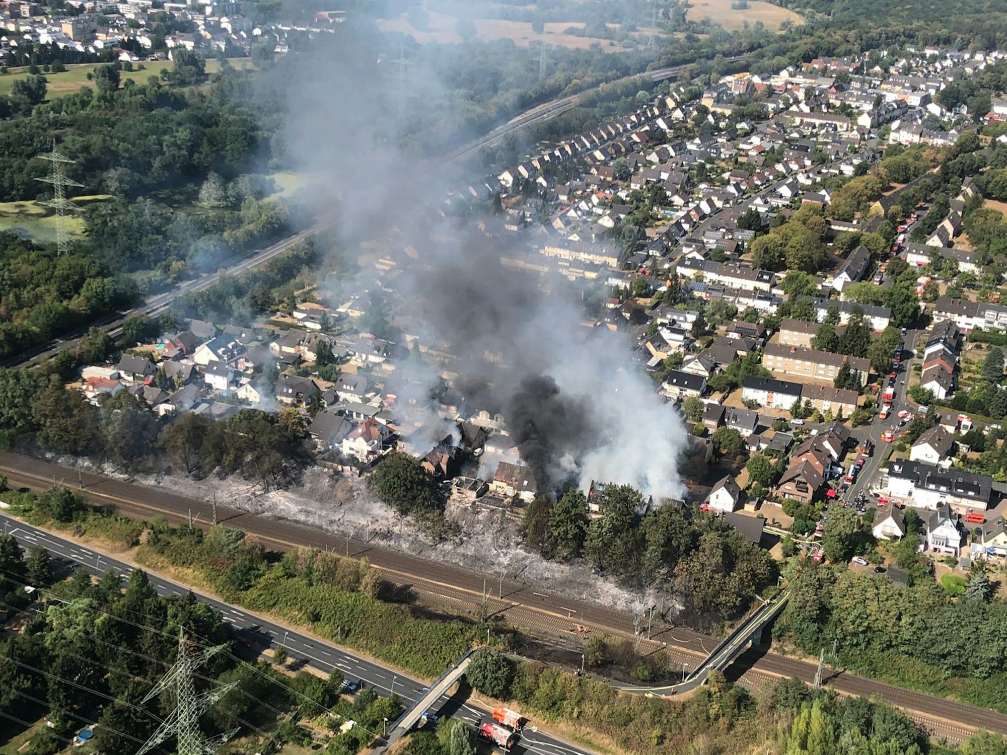 Luftaufnahme Brand Siegburg 2
