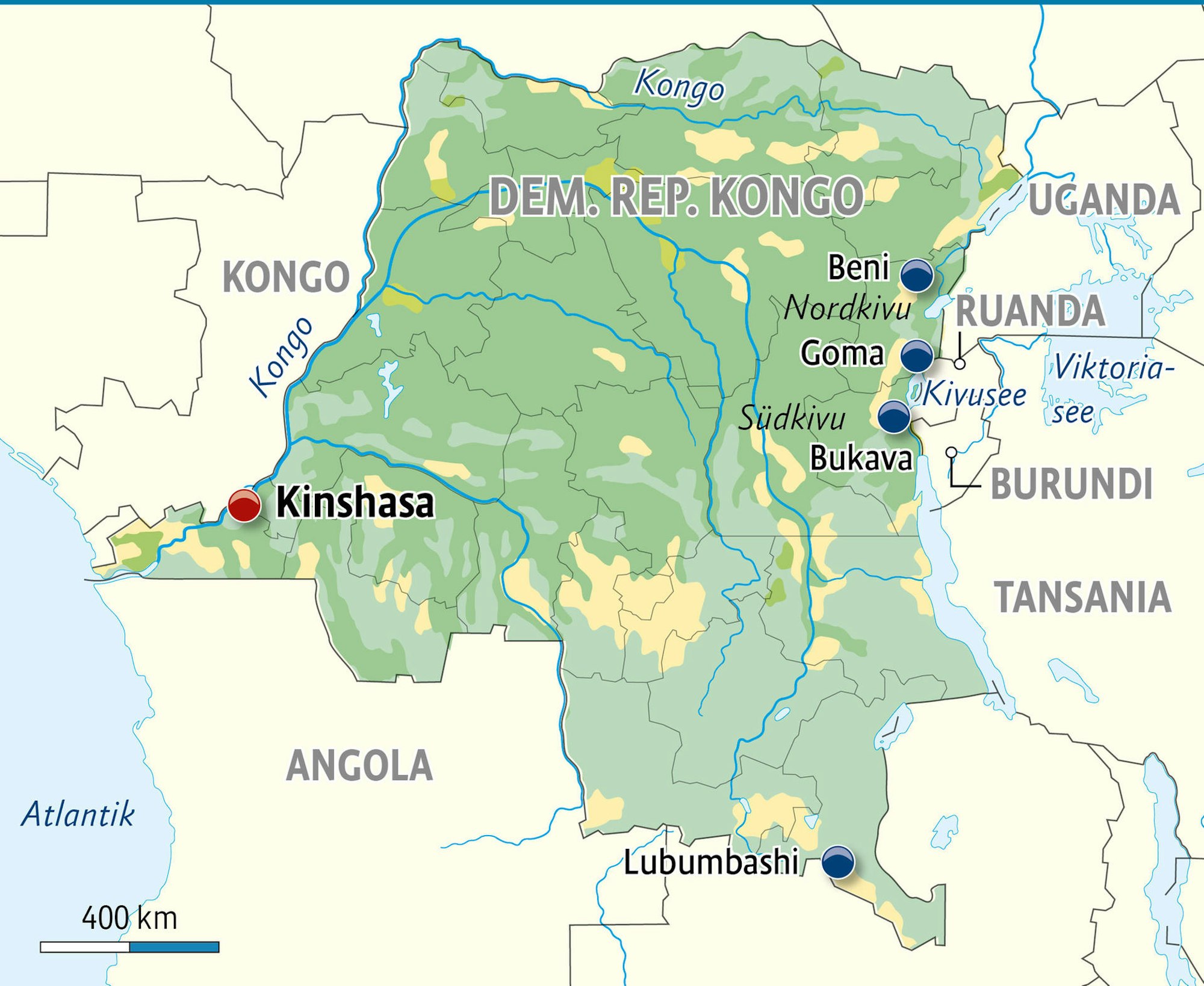 Ost-Kongo Karte