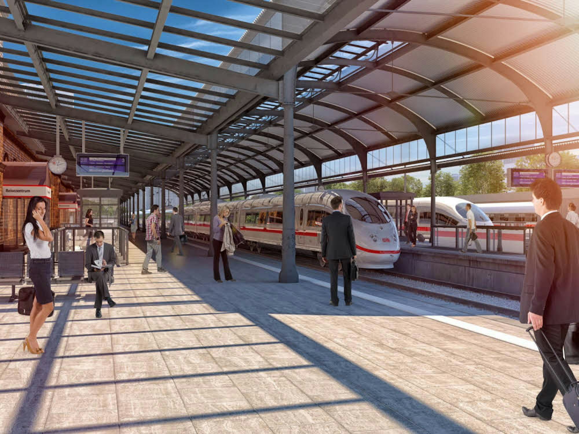 Zukunft: Die Bahnhofshalle soll im Jahr 2019 deutlich moderner und heller wirken.