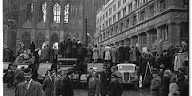 Der Rosenmontagszug um 1950.