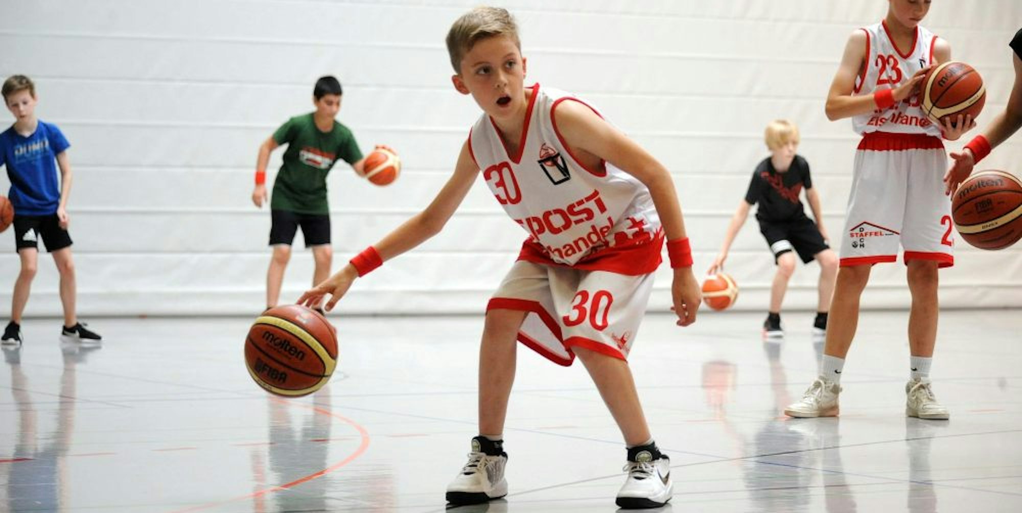 Viele Kinder kommen jedes Jahr zu dem Leichlinger Basketball Camp