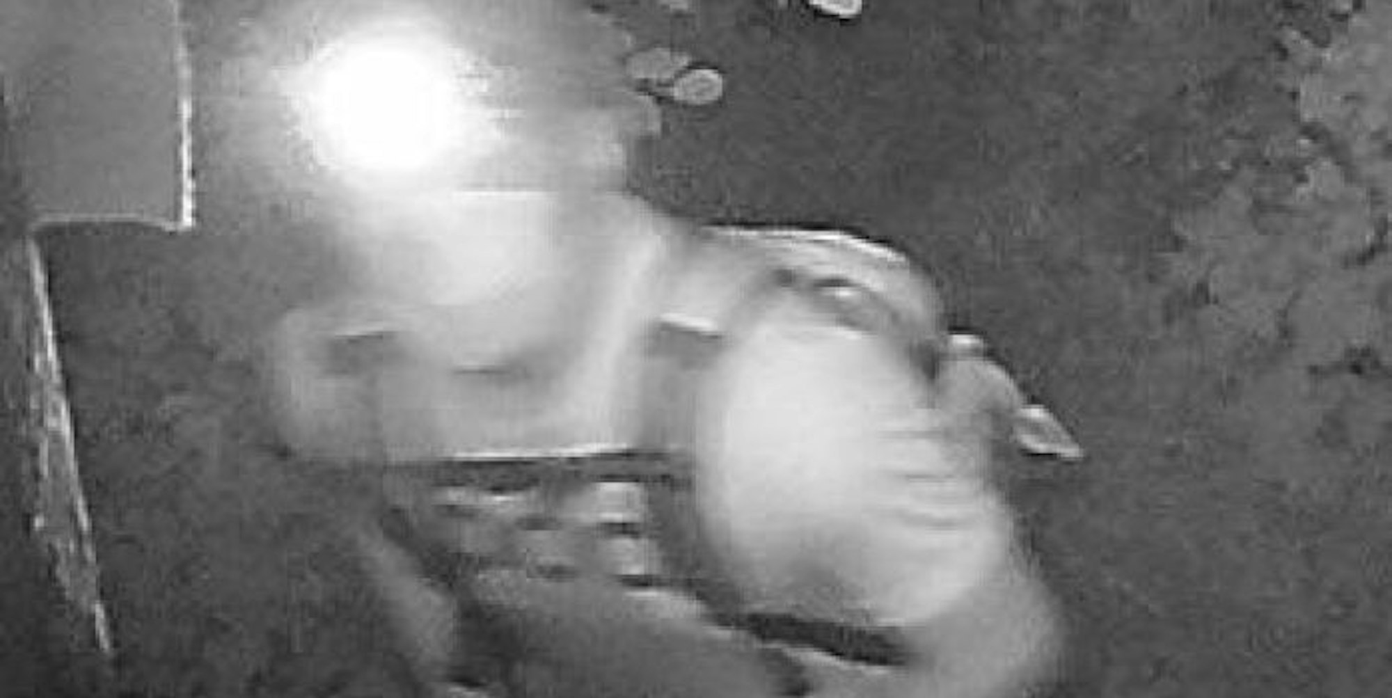 Das Fahndungsbild zeigt einen Verdächtigen mit Stirnlampe und Trekking-Rucksack.