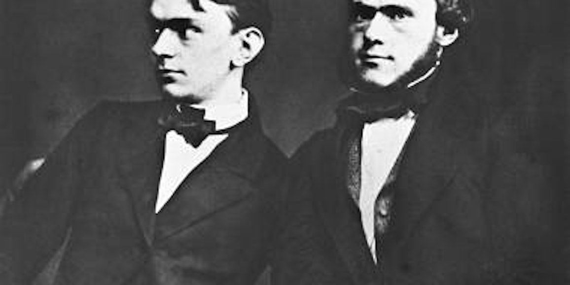Alfred (li.) und Ludwig Nobel in der 1840er Jahren in Petersburg (Bild: Nobel-Stiftung)