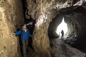 Vor Millionen Jahren wurde die Höhle durch die Kraft des fossilen Grundwassers aus dem Stein gewaschen.