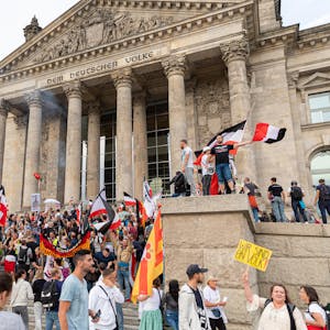 Berlin Demo Reichstagsturm