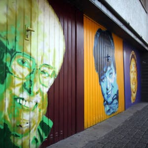 Ein Beispiel für Streetart findet sich an der Krefelder Straße.