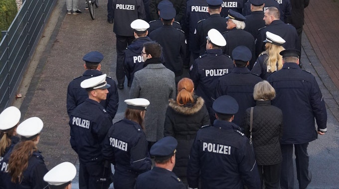 Der Trauerzug in Gronau für die getötete Polizistin Yvonne N.