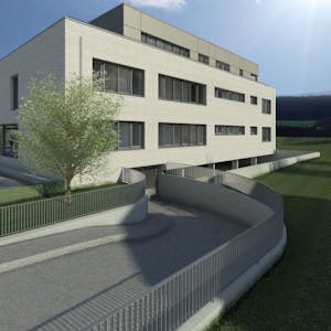 So stellen sich die Planer das neue Jugendhilfezentrum des Rhein-Sieg-Kreises mit Erziehungsberatungsstelle vor, das in Eitorf gebaut wird.
