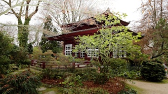 Teehaus im japanischen Garten in Leverkusen