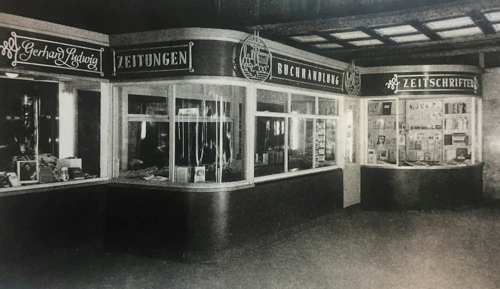 So sah die Buchhandlung im Hauptbahnhof im Jahr 1948 aus.