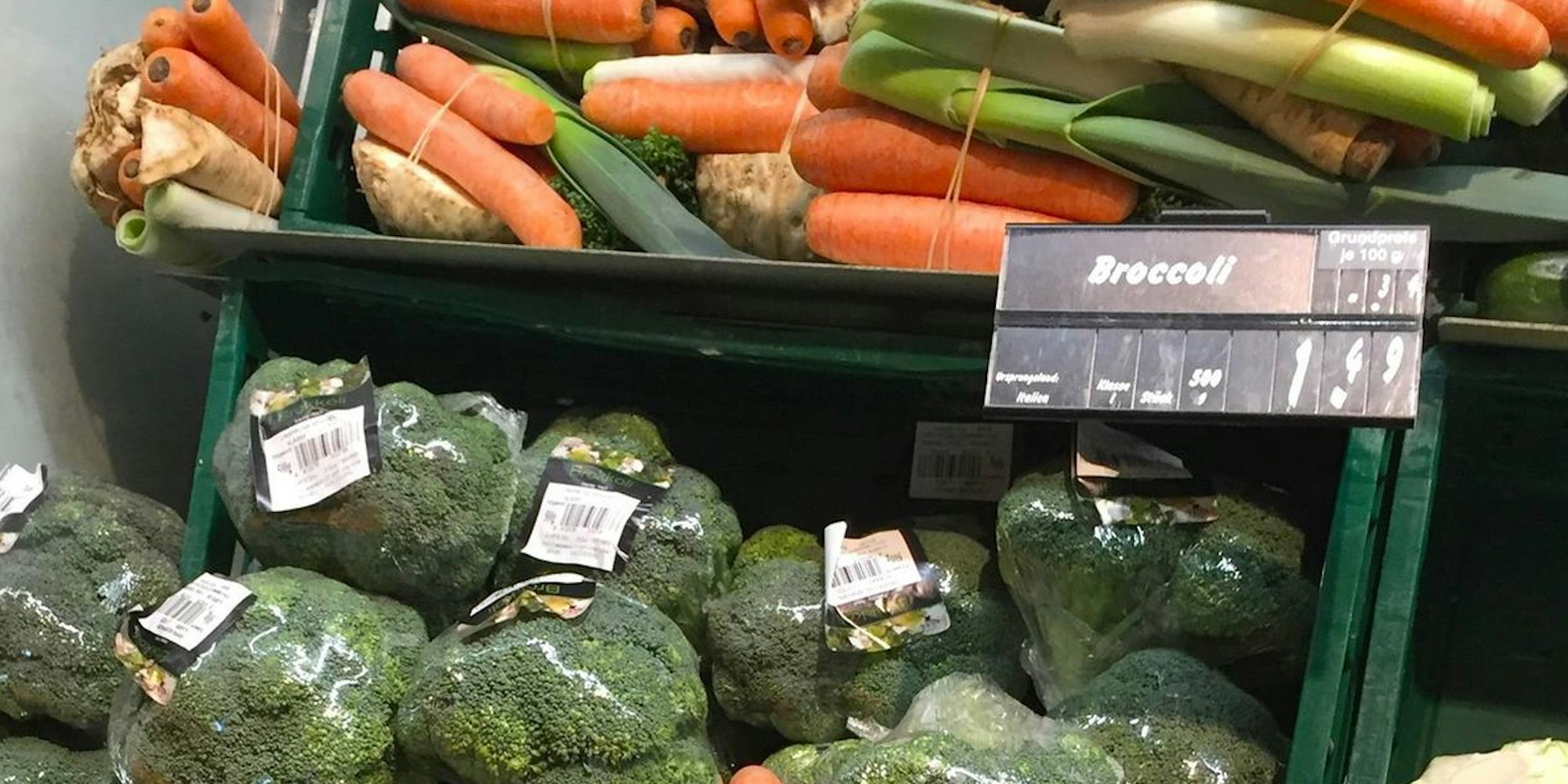 Gemüse im Supermarkt